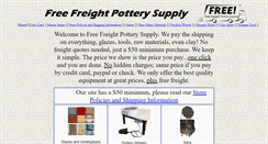 Desktop Screenshot of freefreightpotterysupply.com