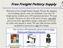 Tablet Screenshot of freefreightpotterysupply.com